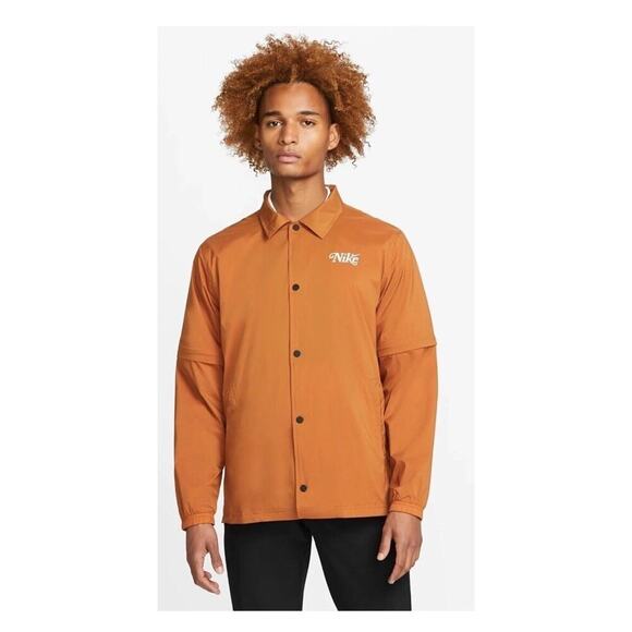 Nike Mens Sz Large Storm Fit Convertible Golf Jacket DESERT BRONZE DH1272-241 - Picture 1 of 6